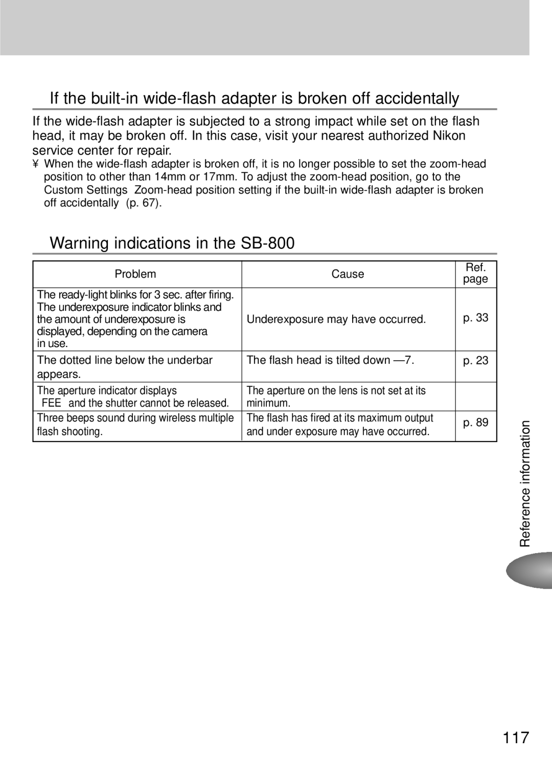 Nikon SB-800 instruction manual 117 