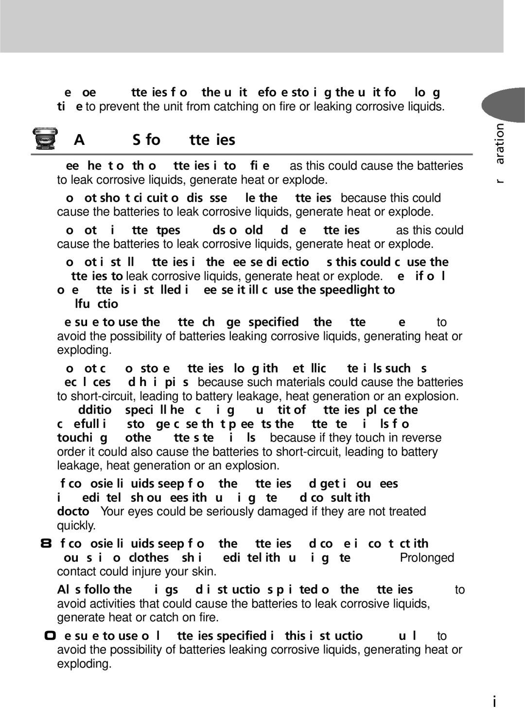 Nikon SB-800 instruction manual Preparation 