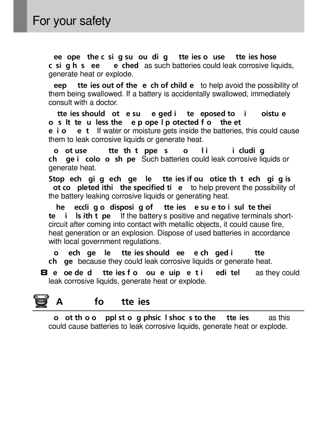 Nikon SB-800 instruction manual For your safety 