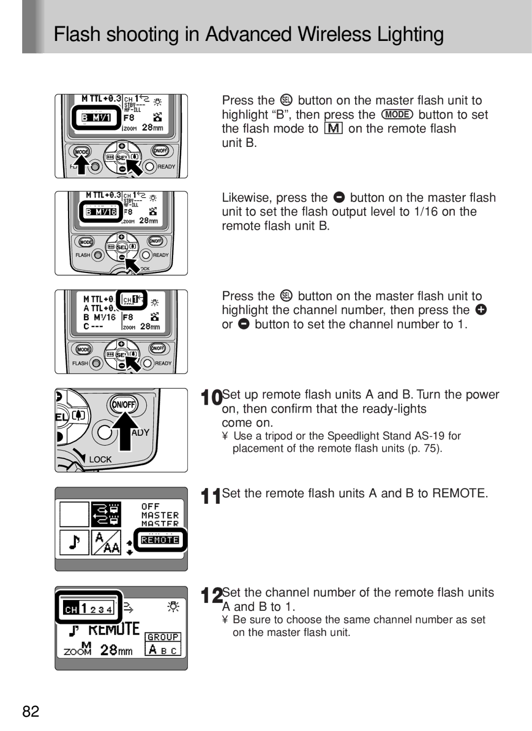 Nikon SB-800 instruction manual Flash shooting in Advanced Wireless Lighting 