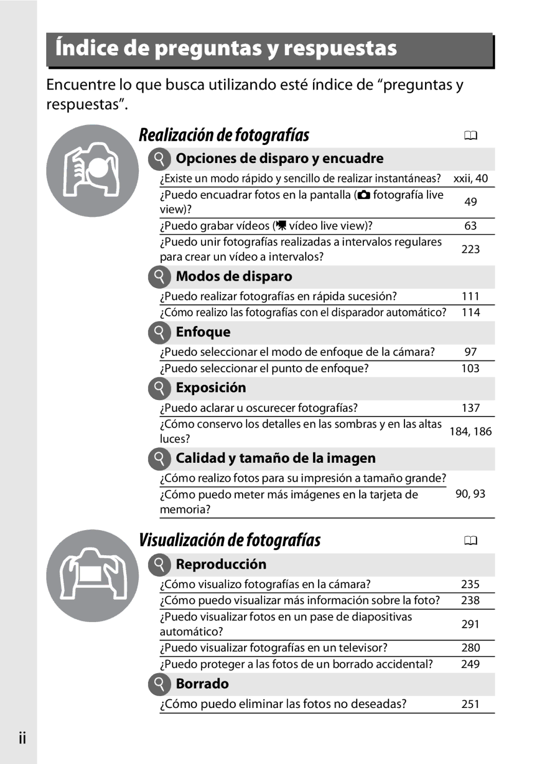 Nikon SB1L01 manual Realización de fotografías, Visualización de fotografías 