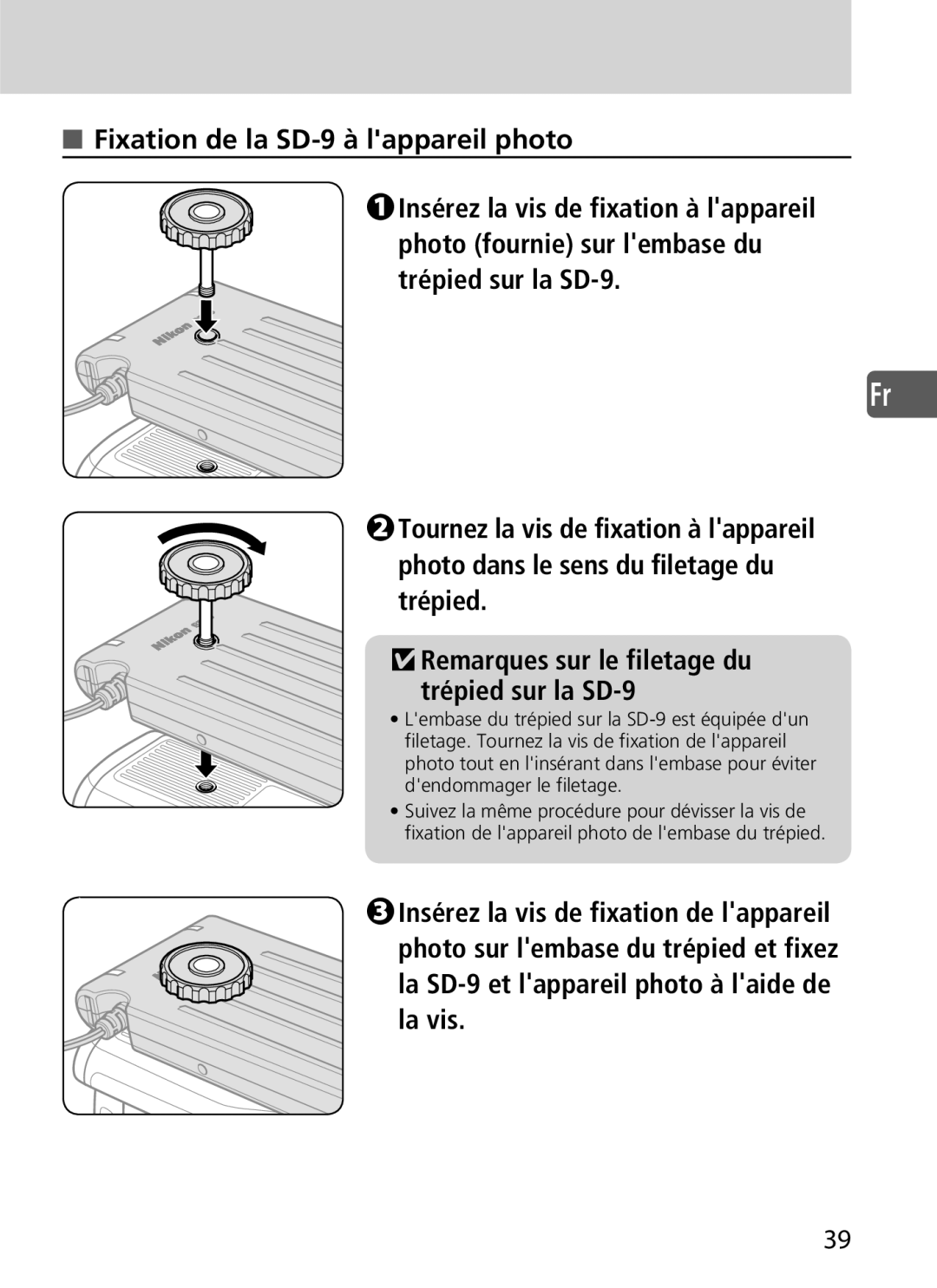 Nikon SD-9 user manual 