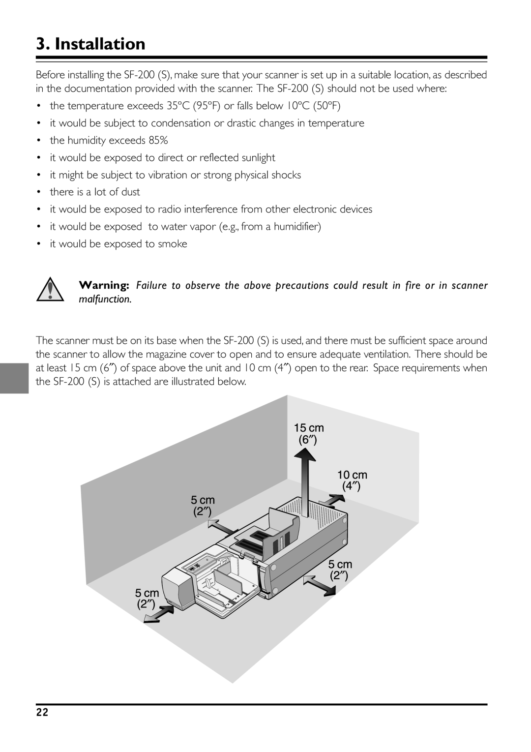 Nikon SF-200 specifications Installation 