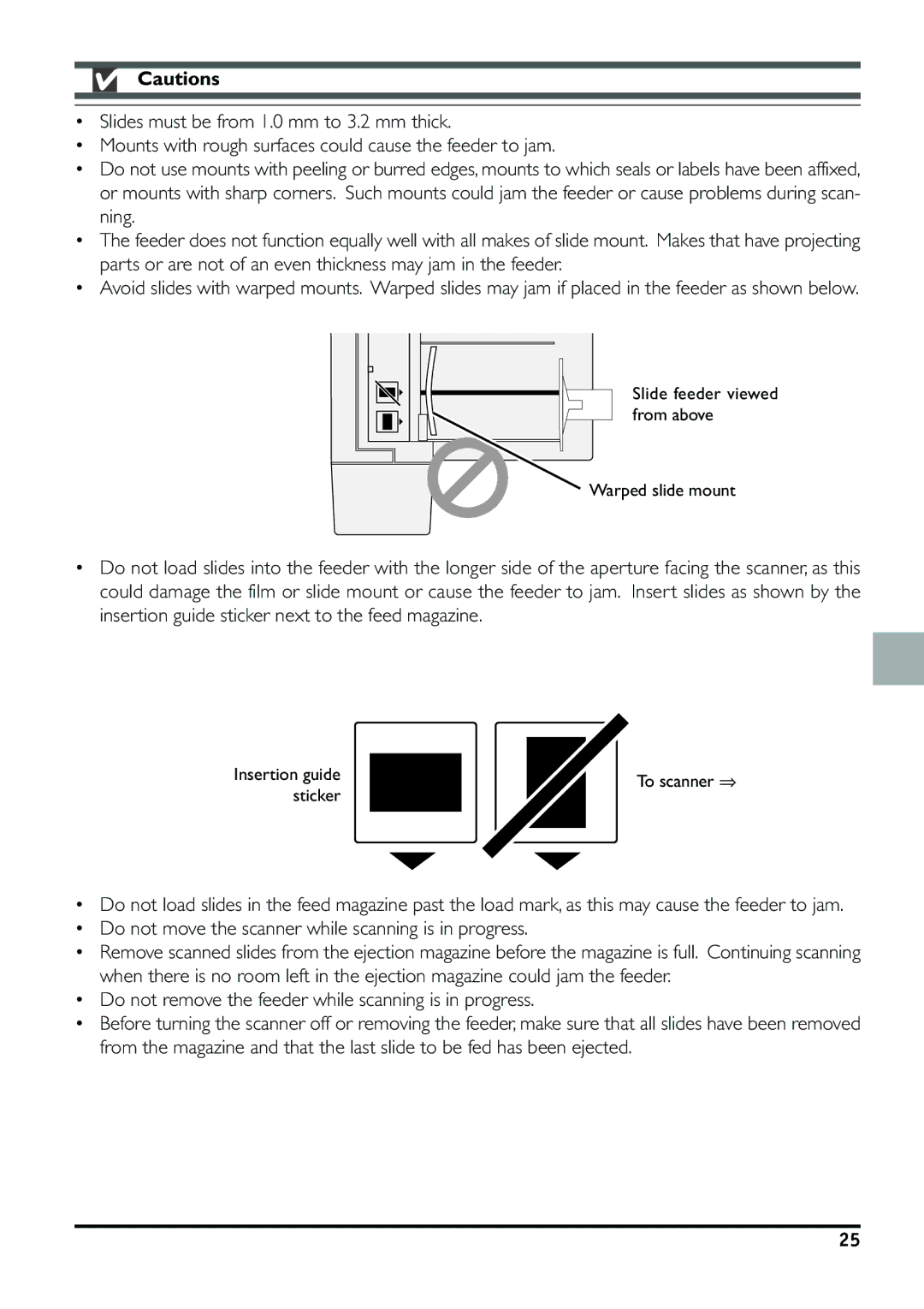 Nikon SF-200 specifications Do not move the scanner while scanning is in progress 