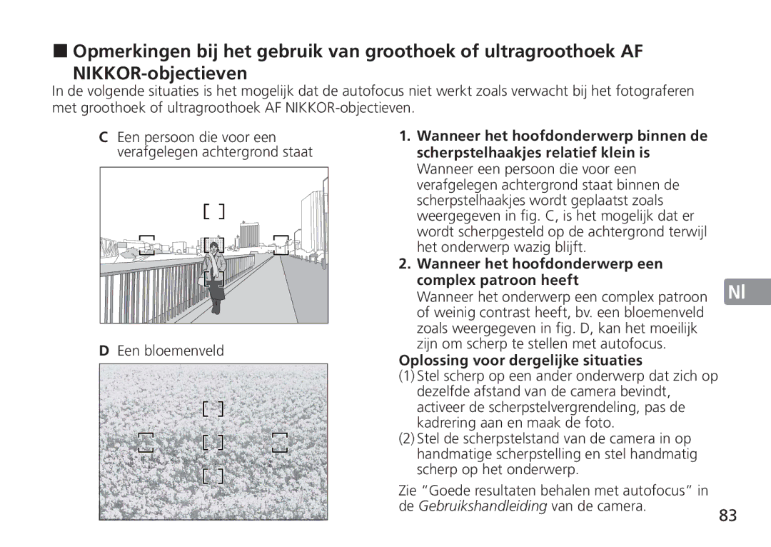 Nikon TT9J02(E3) manual Een bloemenveld, Oplossing voor dergelijke situaties 