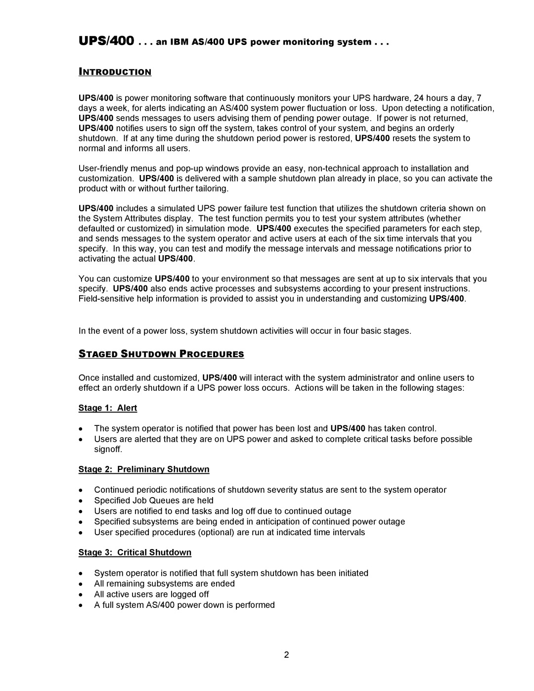 Nikon UPS installation instructions Introduction, Staged Shutdown Procedures 