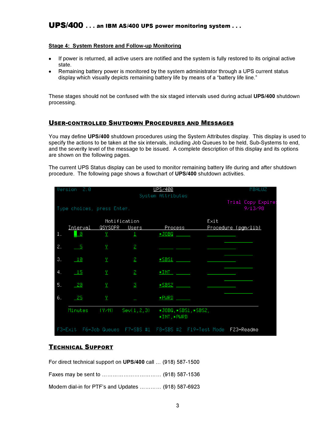 Nikon UPS installation instructions USER-CONTROLLED Shutdown Procedures and Messages, Technical Support 