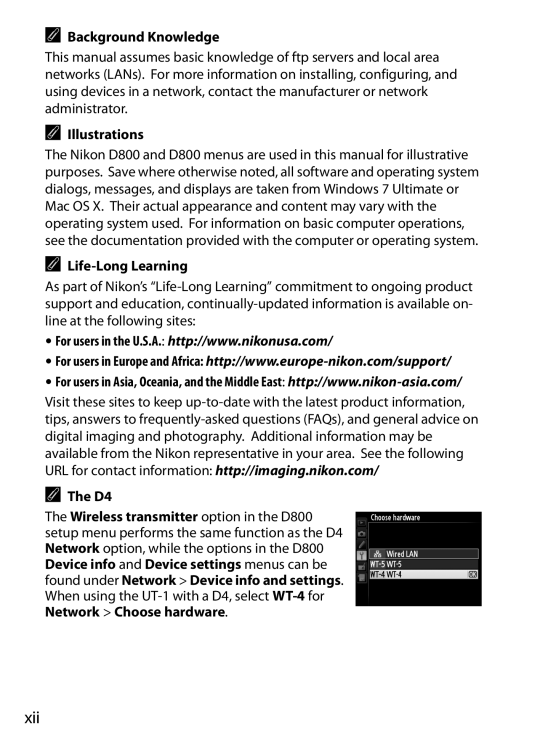 Nikon UT-1 user manual Background Knowledge, Illustrations, Life-Long Learning 