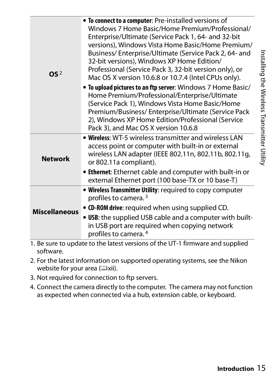 Nikon UT-1 user manual Pack 3, and Mac OS X version 