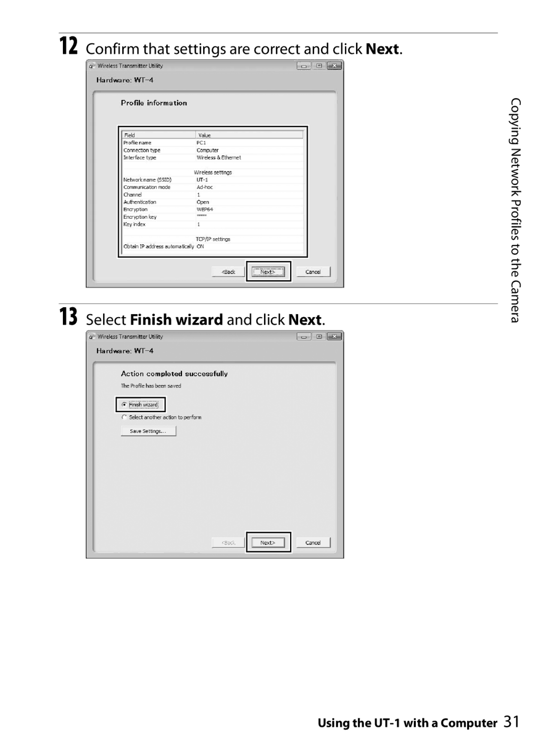 Nikon user manual Using the UT-1 with a Computer 