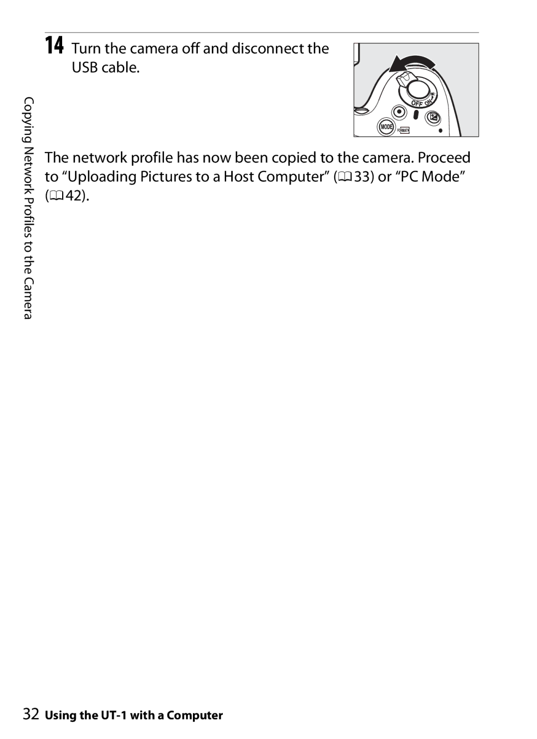 Nikon user manual Using the UT-1 with a Computer 