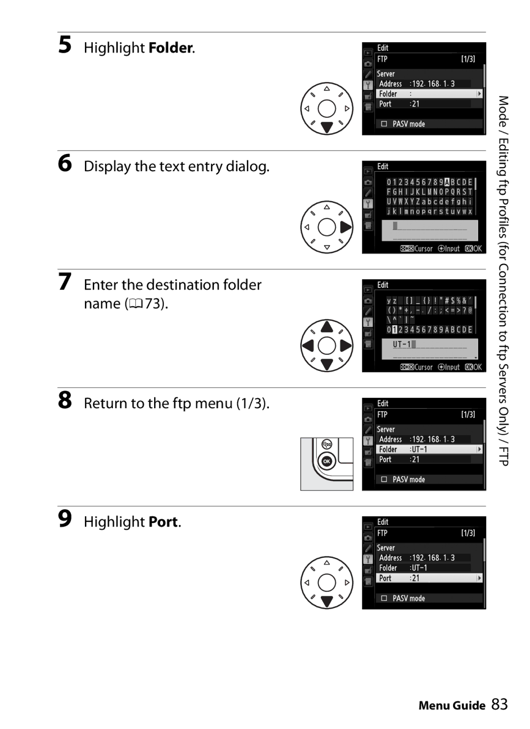 Nikon UT-1 user manual Menu Guide 