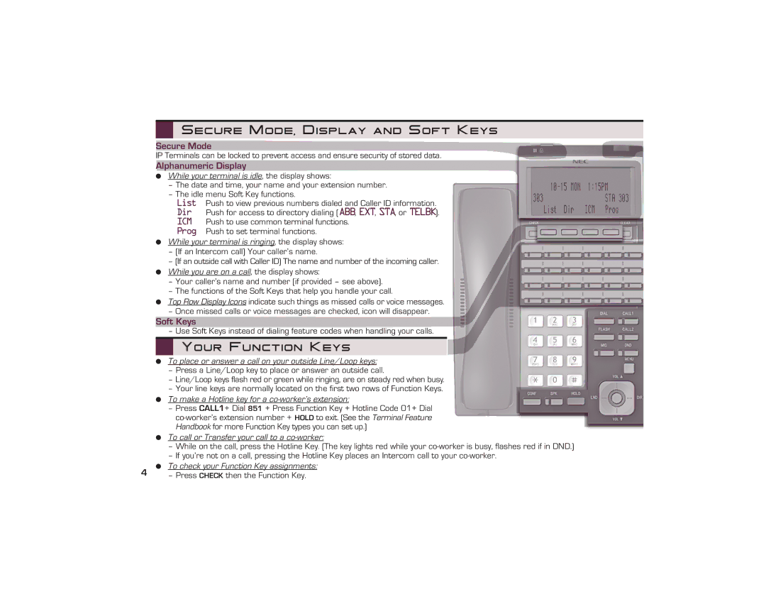 Nikon UX5000 manual Secure Mode, Display and Soft Keys, Your Function Keys 