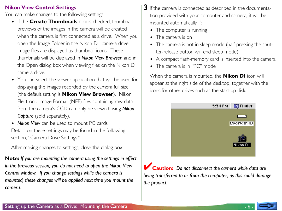 Nikon View DX manual Nikon View Control Settings 