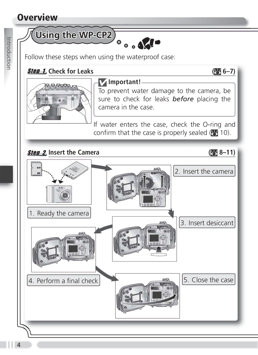 Nikon user manual Overview, Using the WP-CP2 