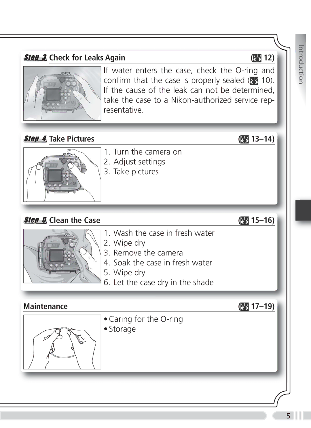 Nikon WP-CP2 user manual Take Pictures 13-14 