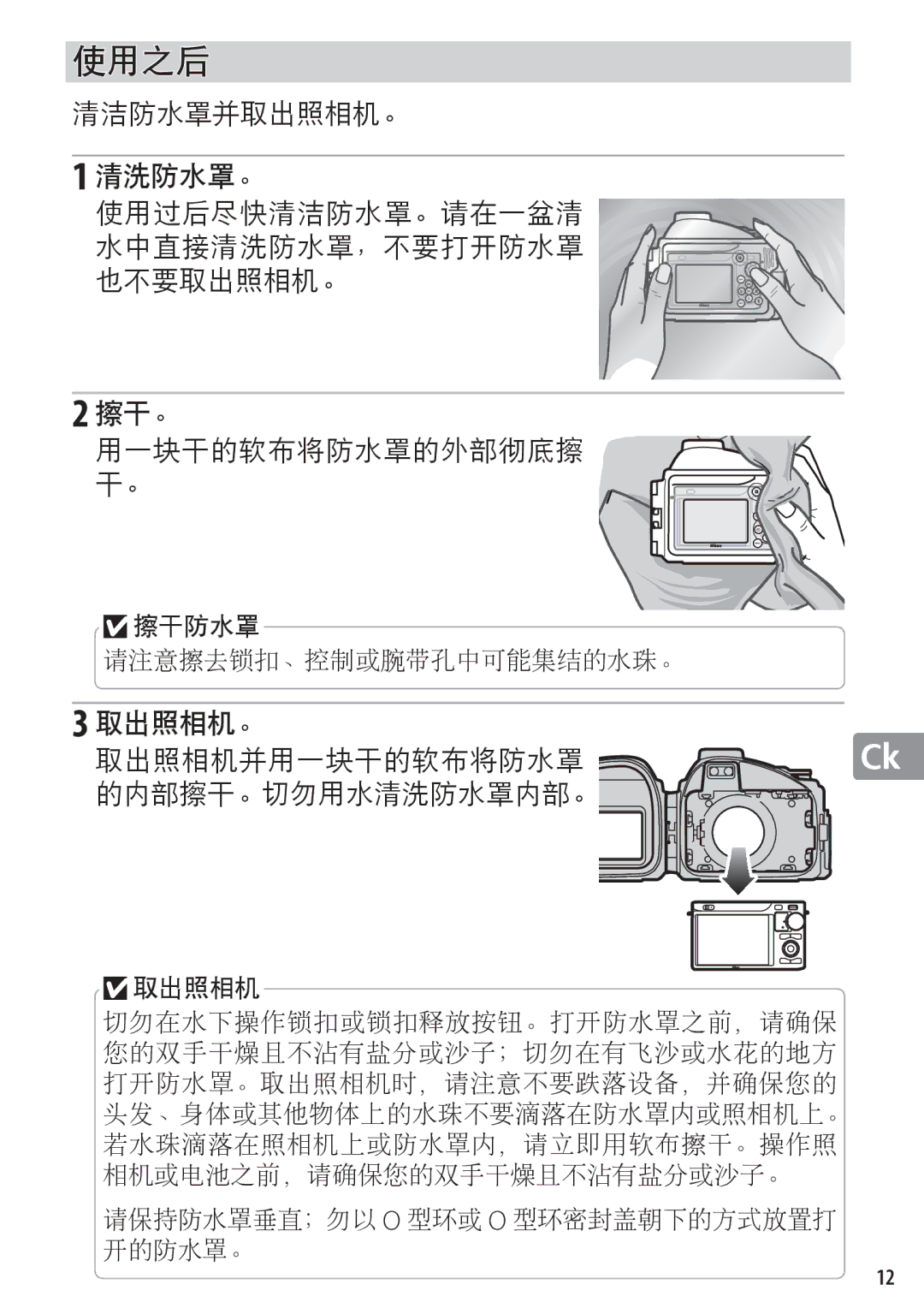 Nikon WP-N1 manual 使用之后 