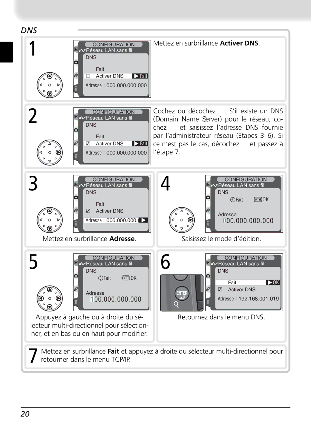 Nikon WT-1 user manual Fait 