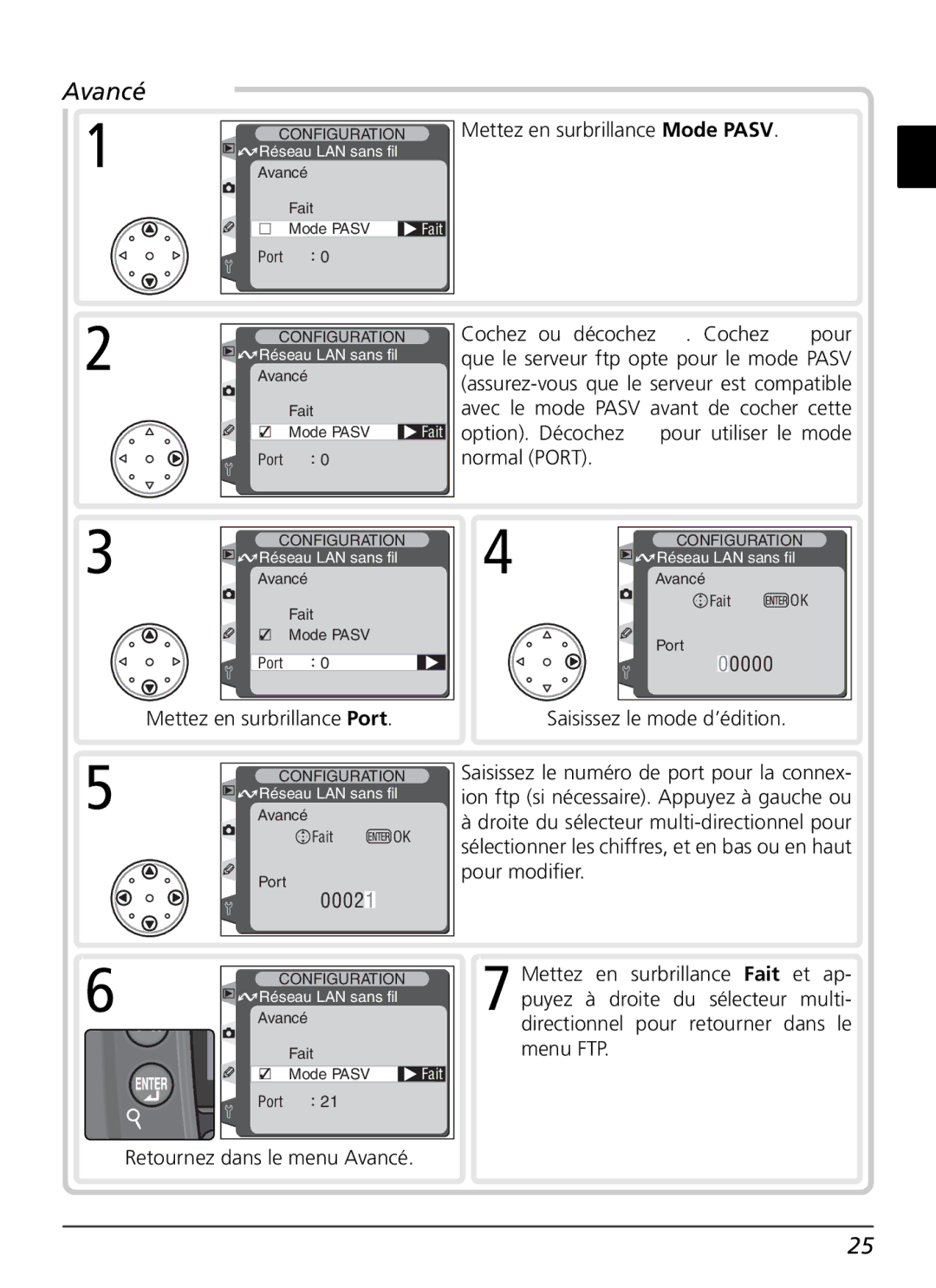 Nikon WT-1 user manual Avancé 