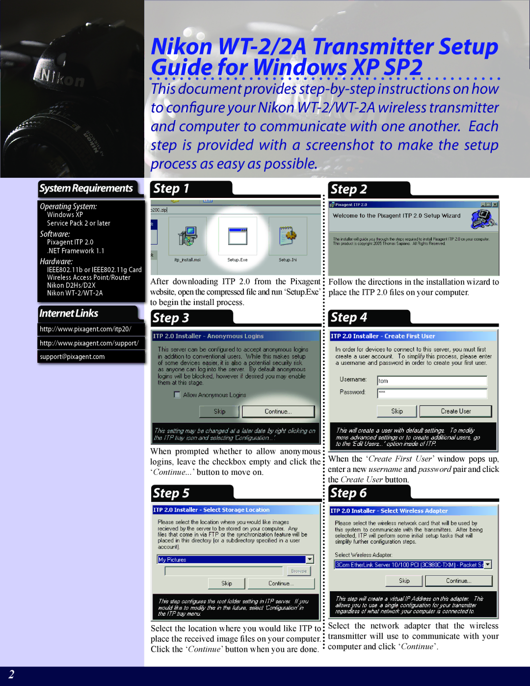 Nikon WT-2A setup guide Wireless Setup Guide 