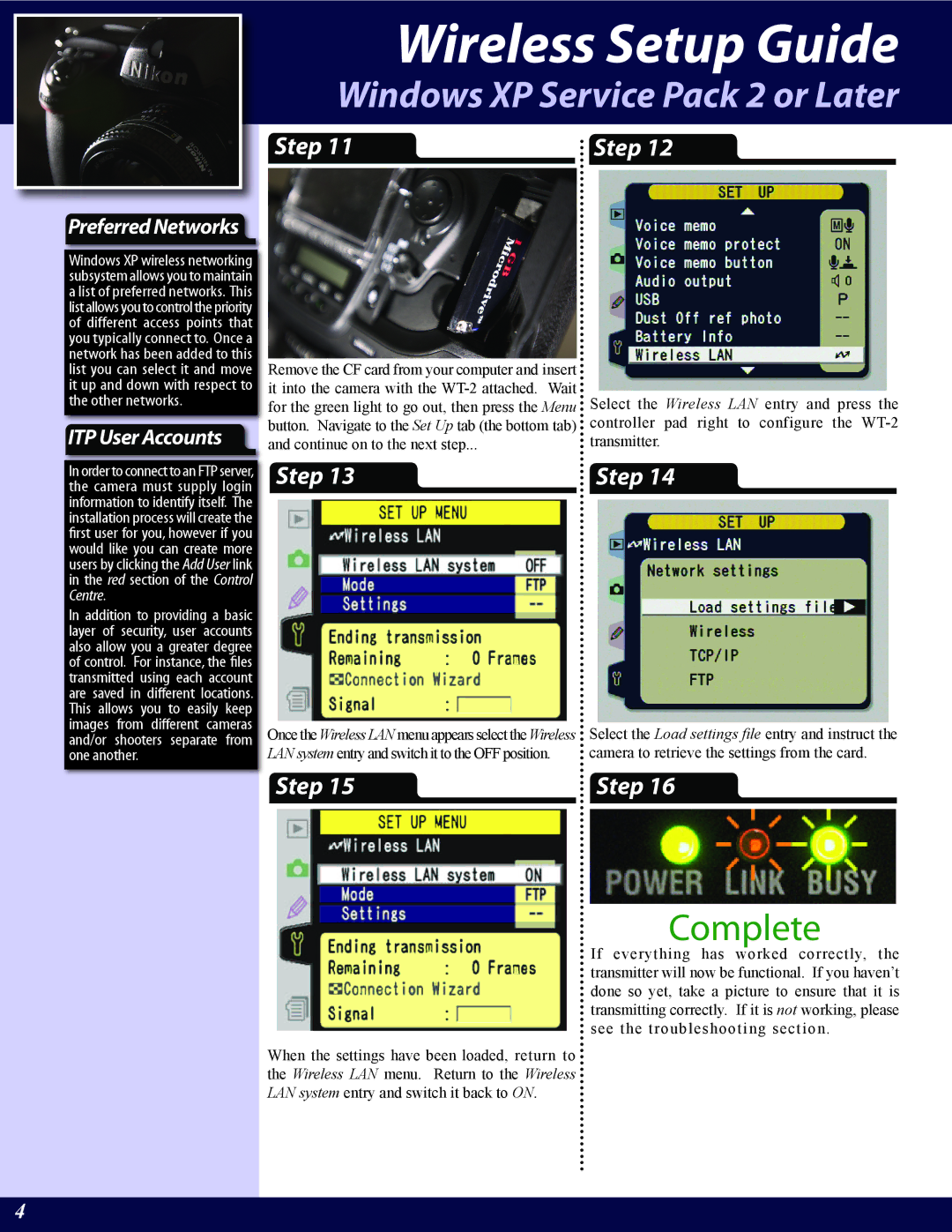 Nikon WT-2A setup guide Complete 