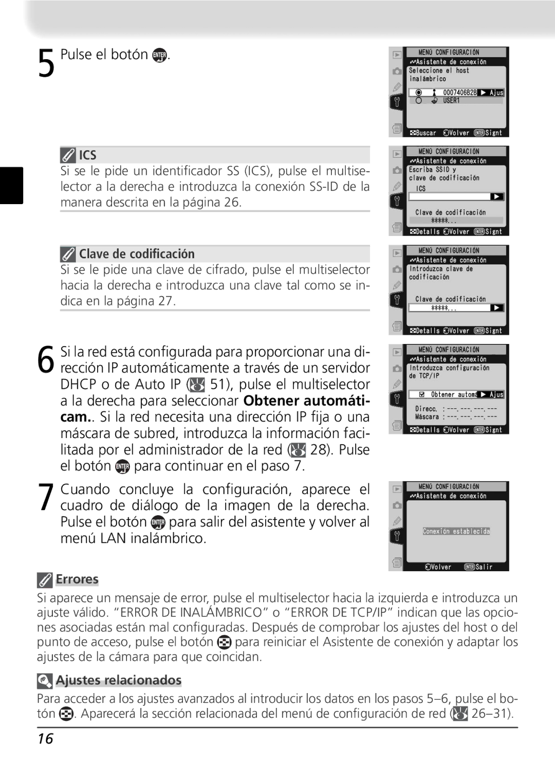 Nikon WT-2 user manual Pulse el botón 