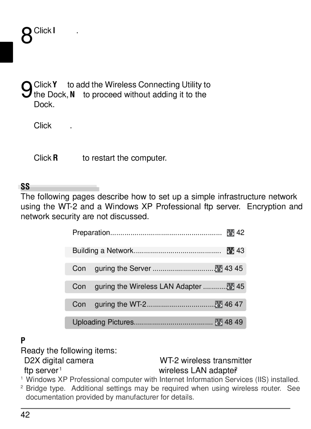 Nikon WT-2 user manual Sample ftp Settings, Preparation 