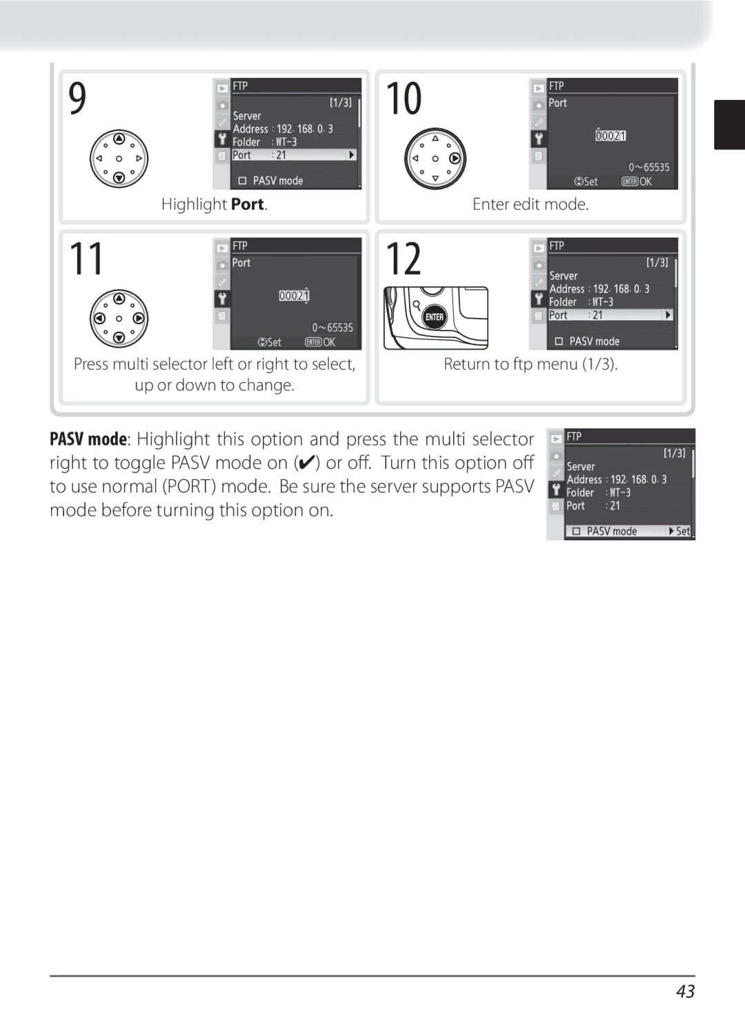 Nikon WT-3 user manual 1112, Highlight Port 