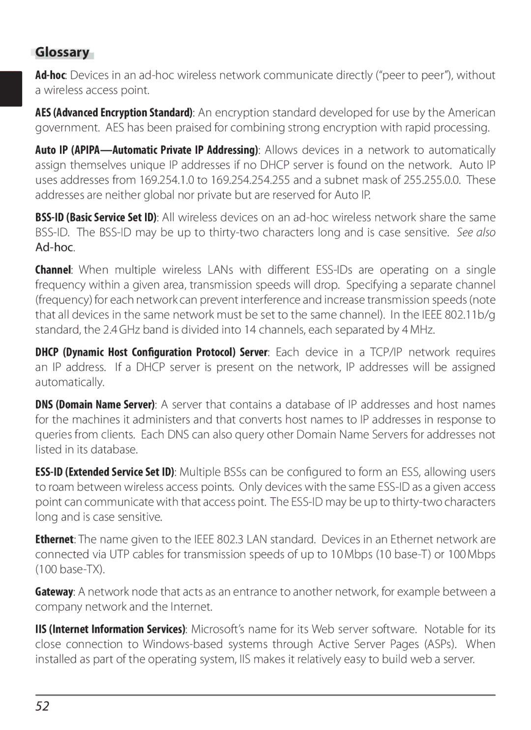 Nikon WT-3 user manual Glossary 