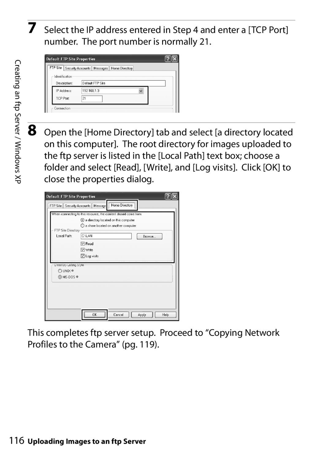 Nikon WT-4 user manual Uploading Images to an ftp Server 