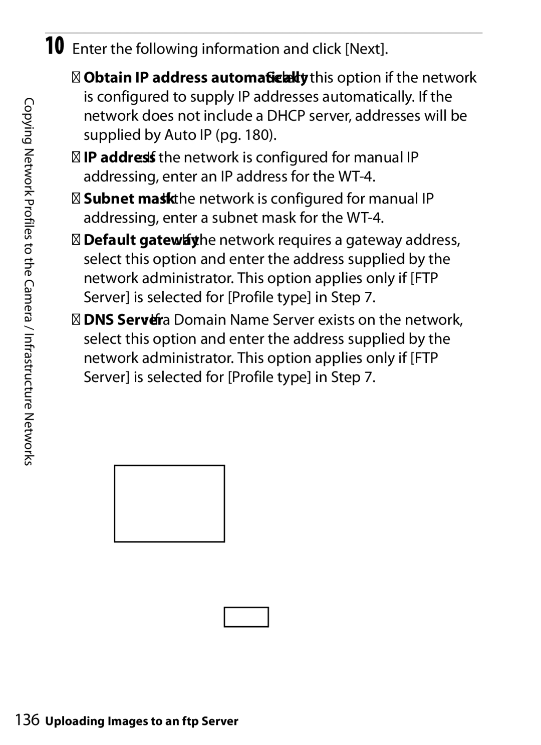 Nikon WT-4 user manual Enter the following information and click Next 