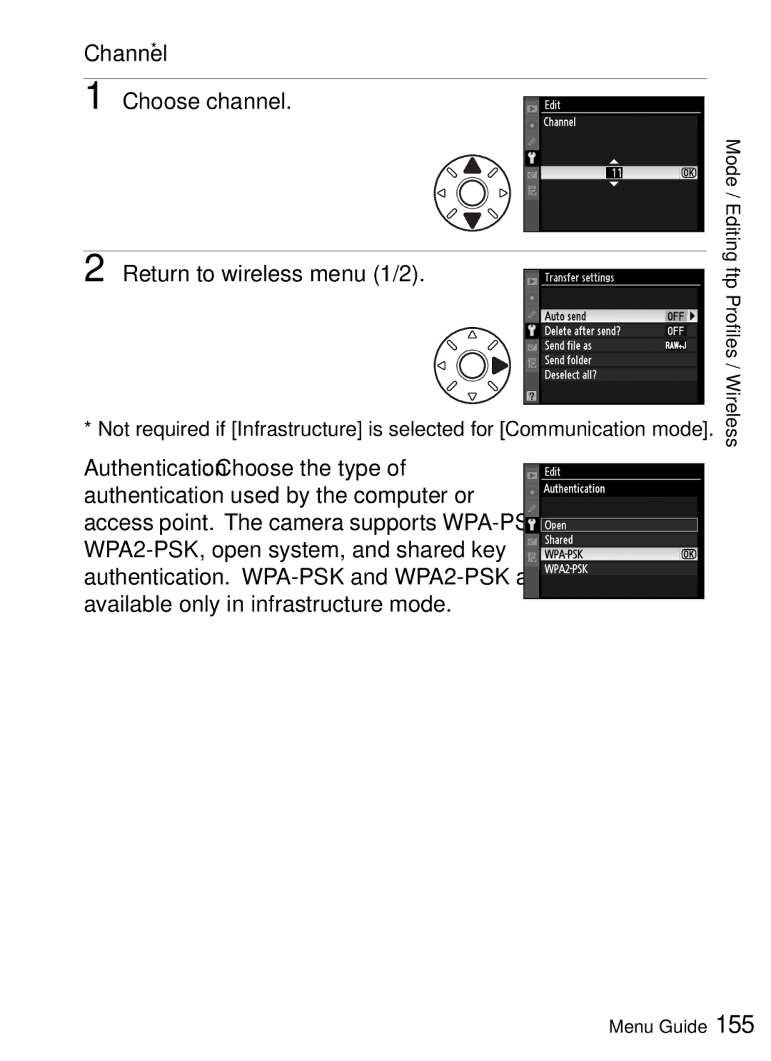 Nikon WT-4 user manual Channel 