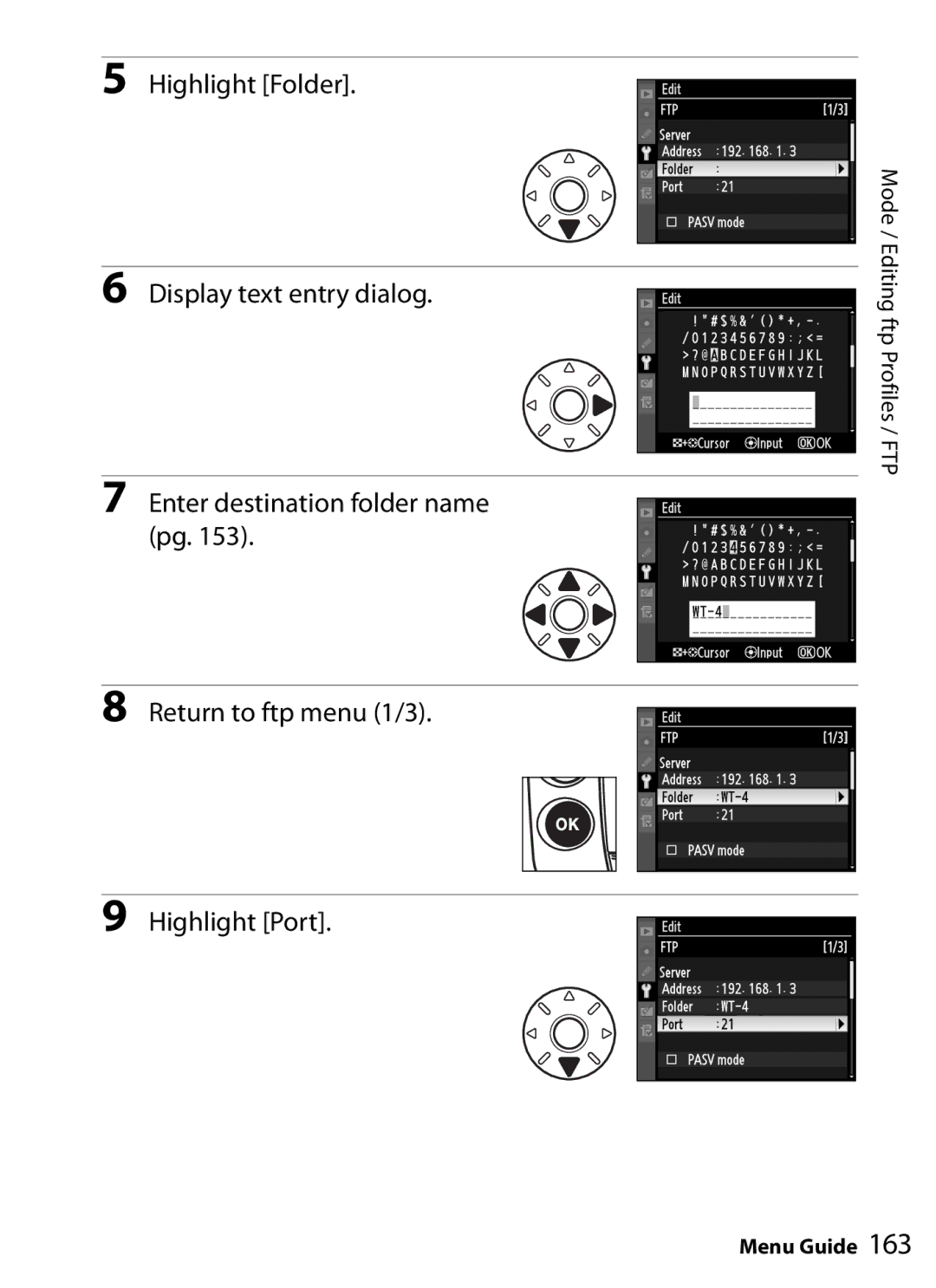 Nikon WT-4 user manual Menu Guide 