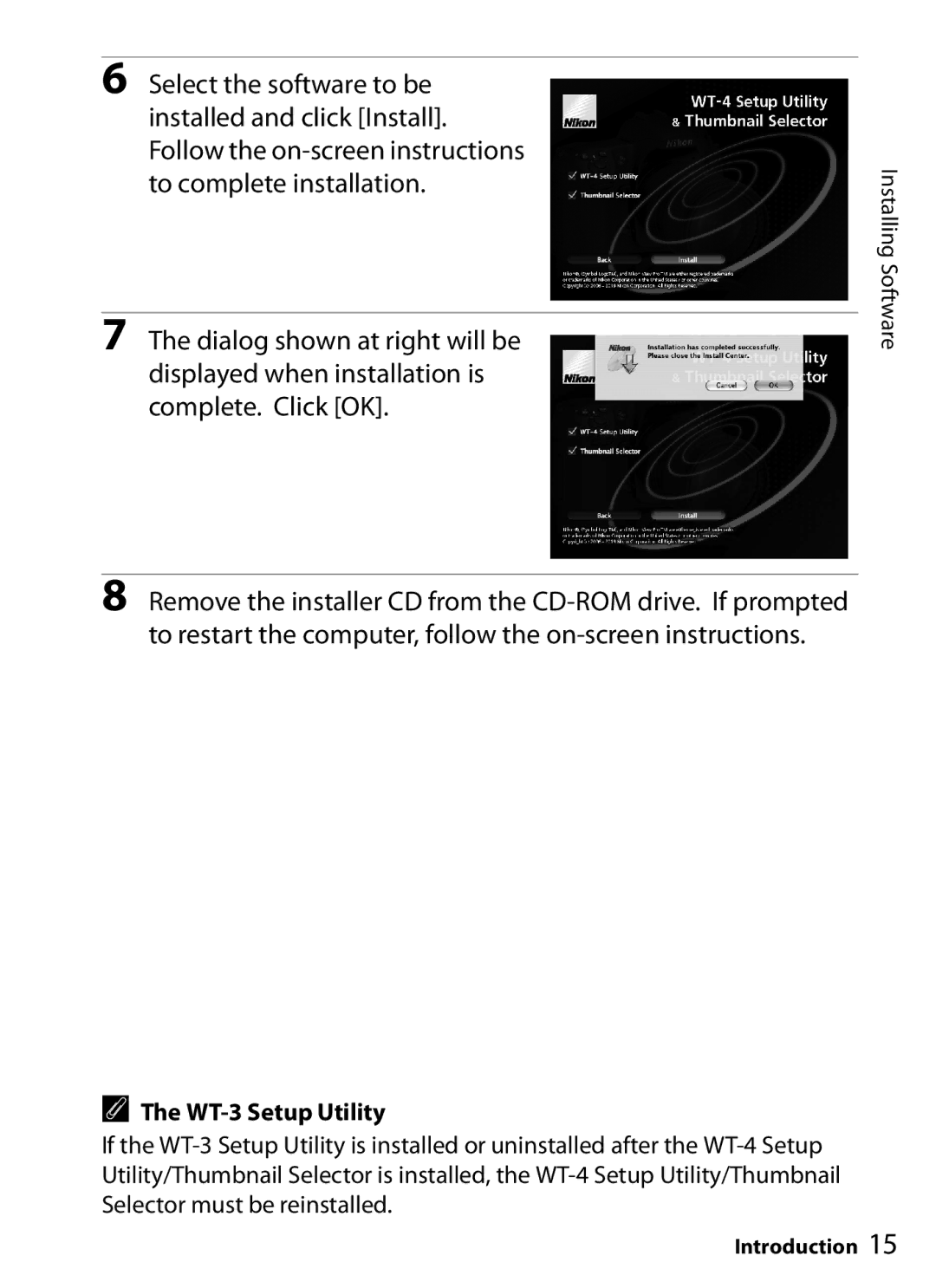 Nikon WT-4 user manual WT-3 Setup Utility 