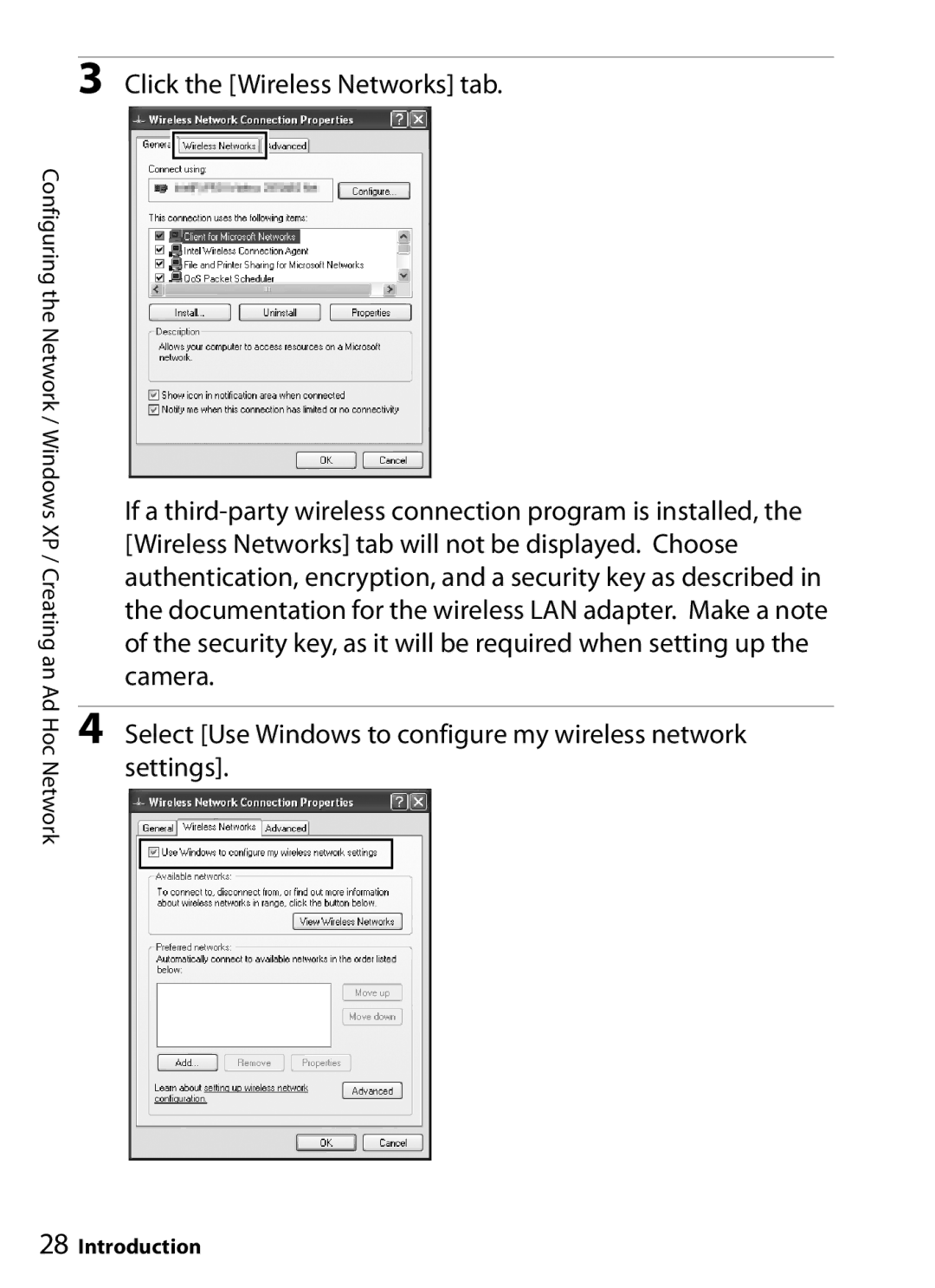 Nikon WT-4 user manual Click the Wireless Networks tab 