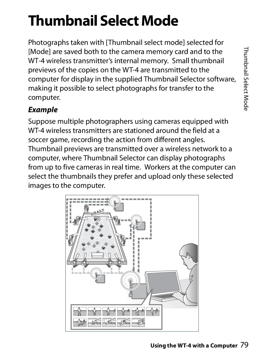 Nikon WT-4 user manual Thumbnail Select Mode, Example 