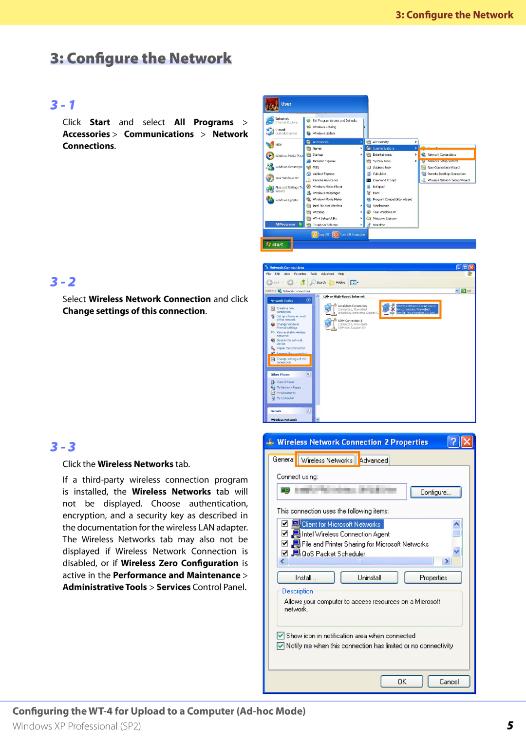 Nikon WT-4 manual Configure the Network 