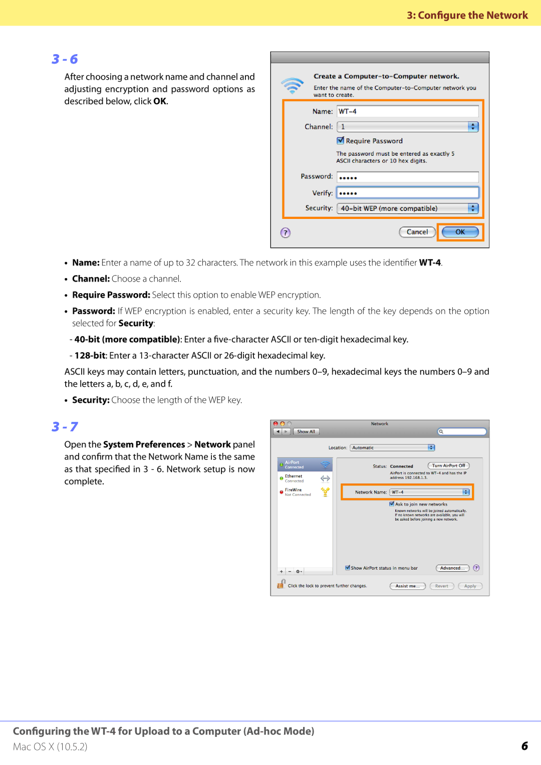 Nikon WT-4 manual Configure the Network 