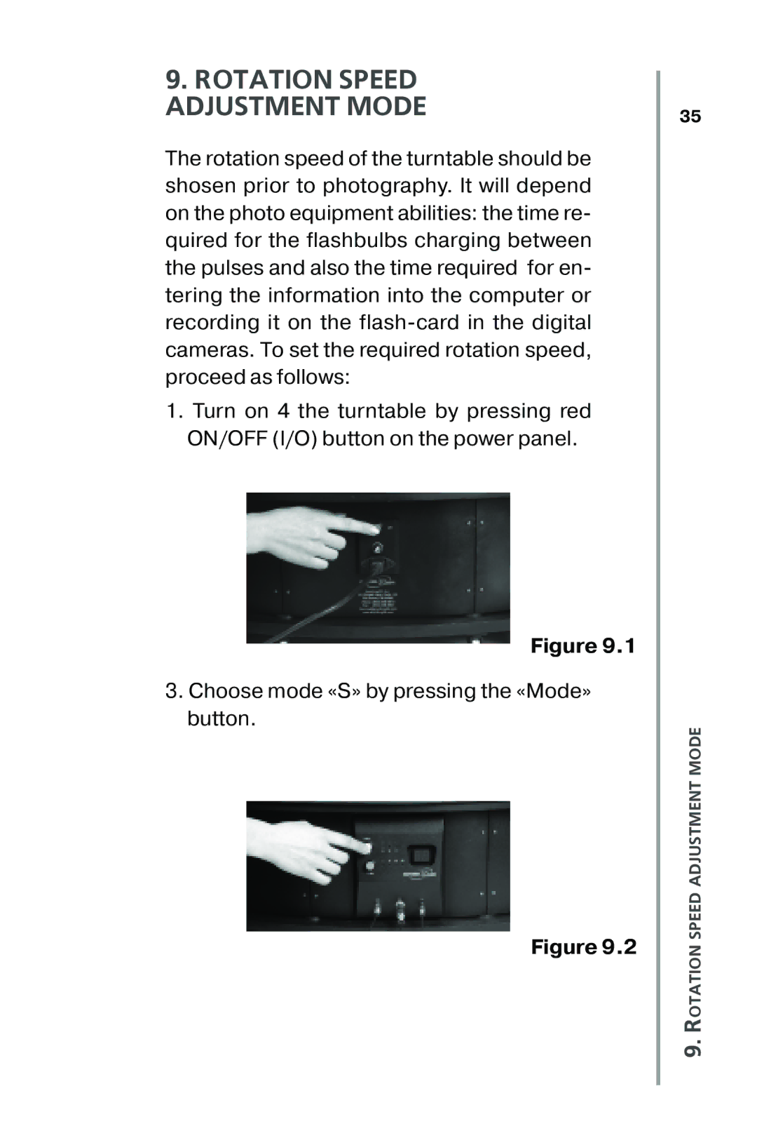 Nikon XT100, XT350 manual Rotation Speed Adjustment Mode 