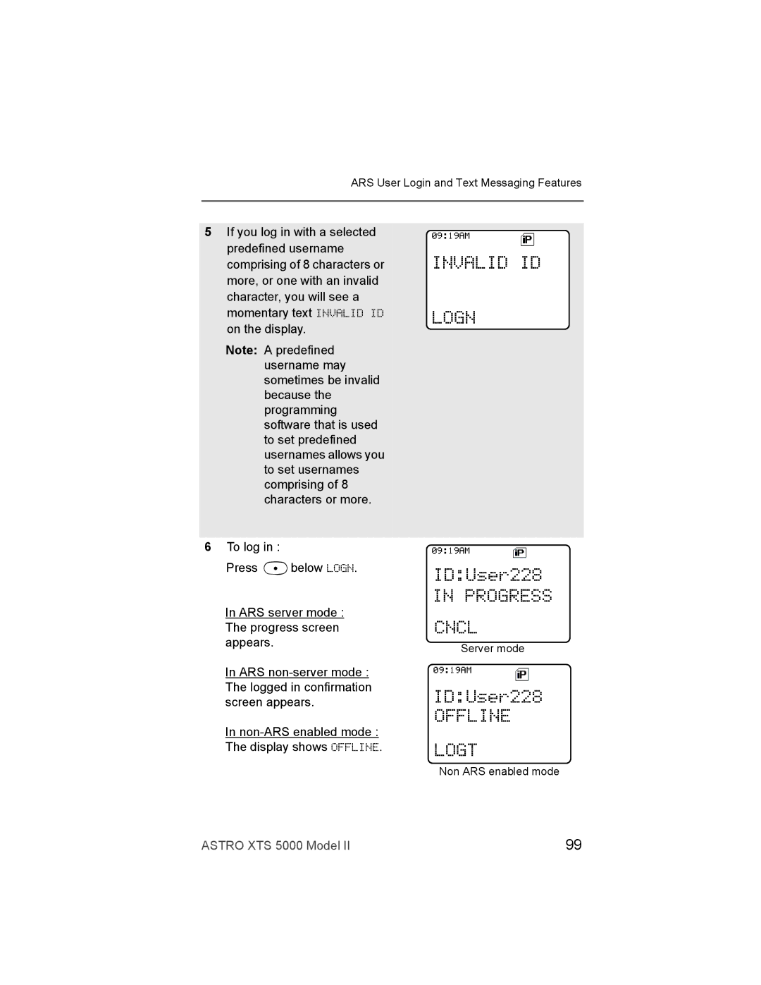 Nikon XTS-5000 manual Invalid ID Logn 