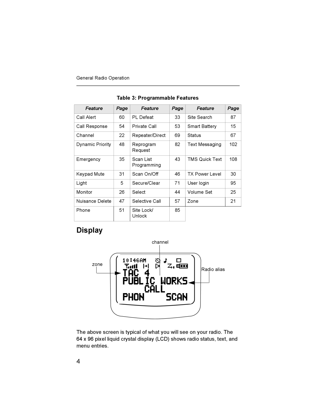 Nikon XTS-5000 manual Display, Programmable Features 