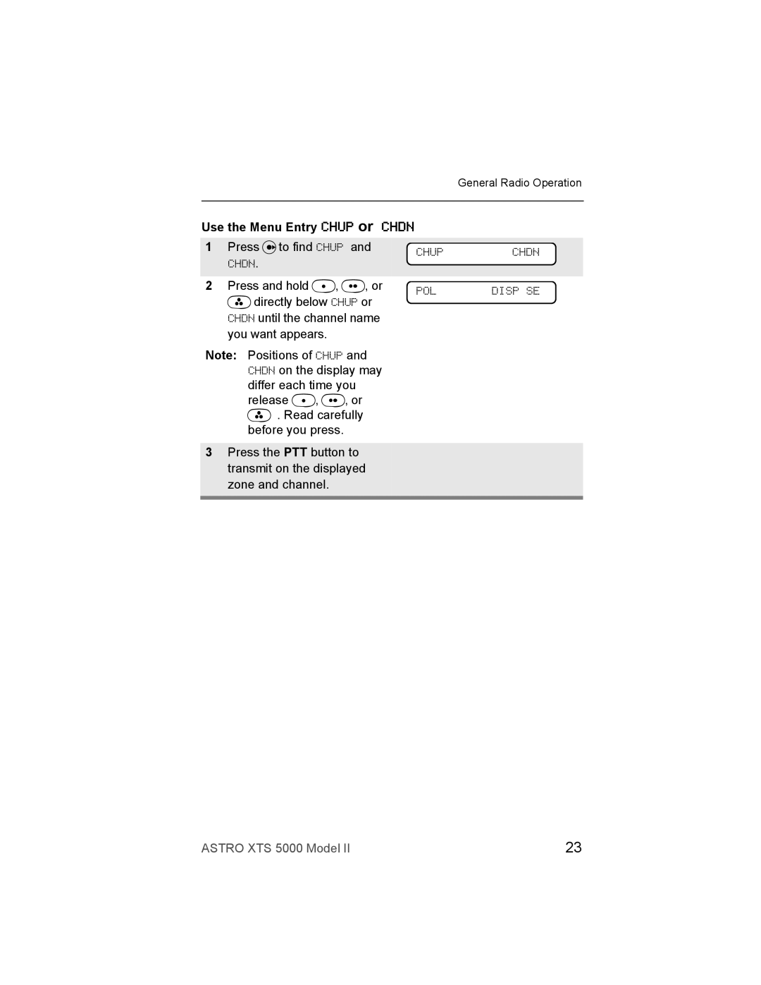 Nikon XTS-5000 manual Chup Chdn, POL Disp SE 