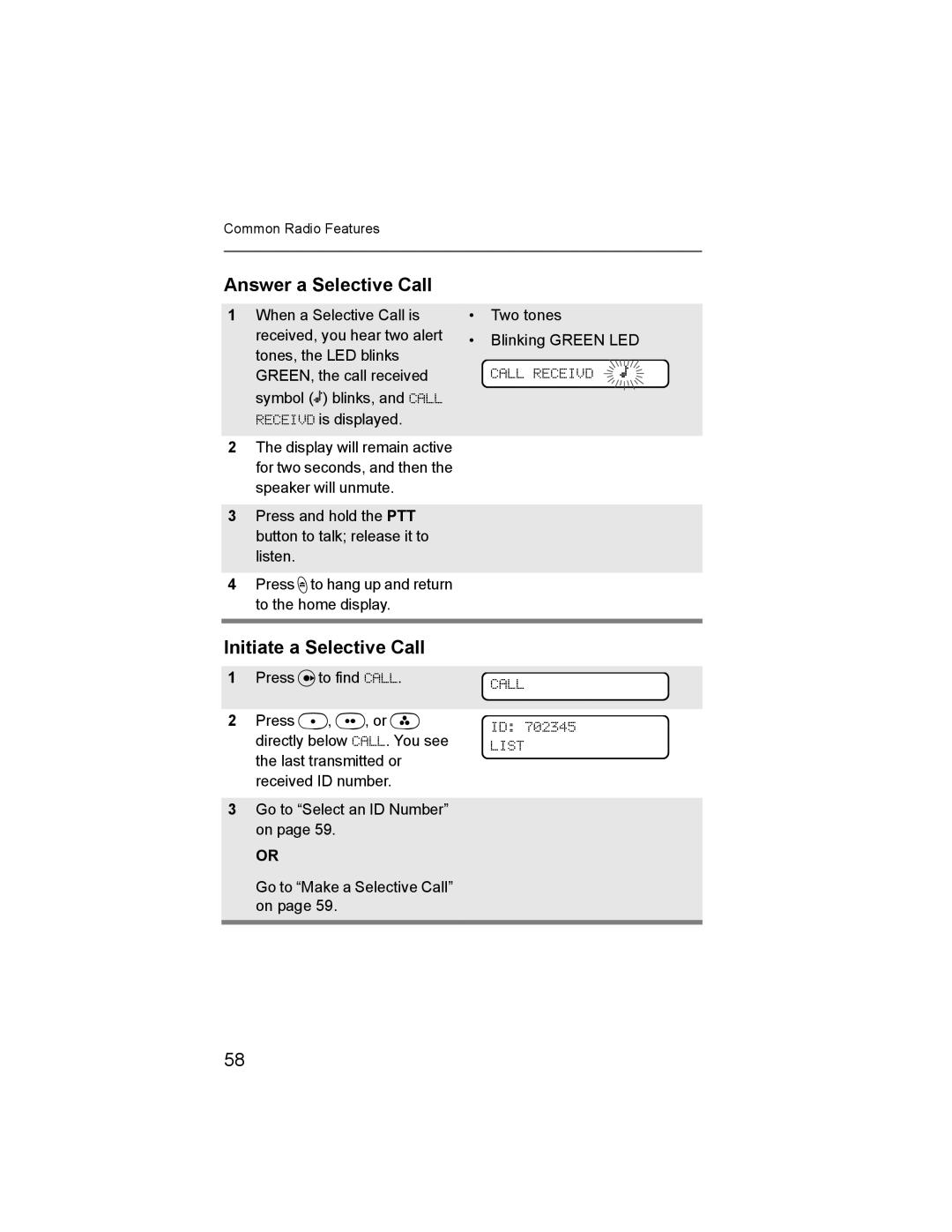 Nikon XTS-5000 manual Answer a Selective Call, Initiate a Selective Call 