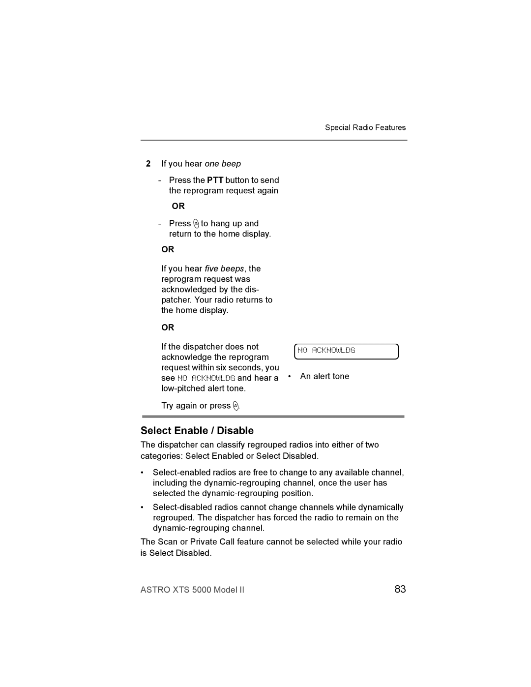 Nikon XTS-5000 manual Select Enable / Disable 