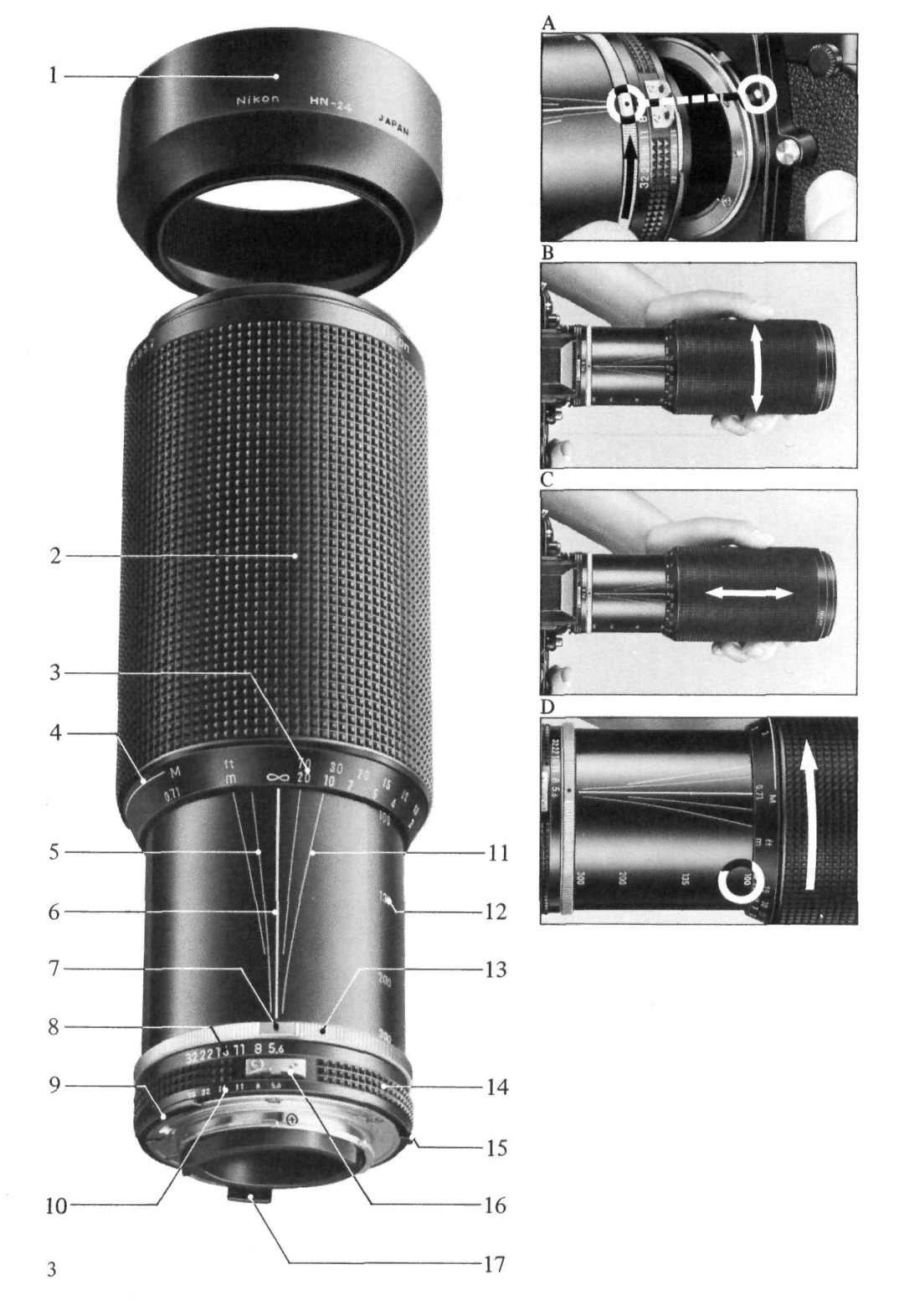 Nikon Zoom-Nikkor 100-300mm f/5.6 instruction manual 