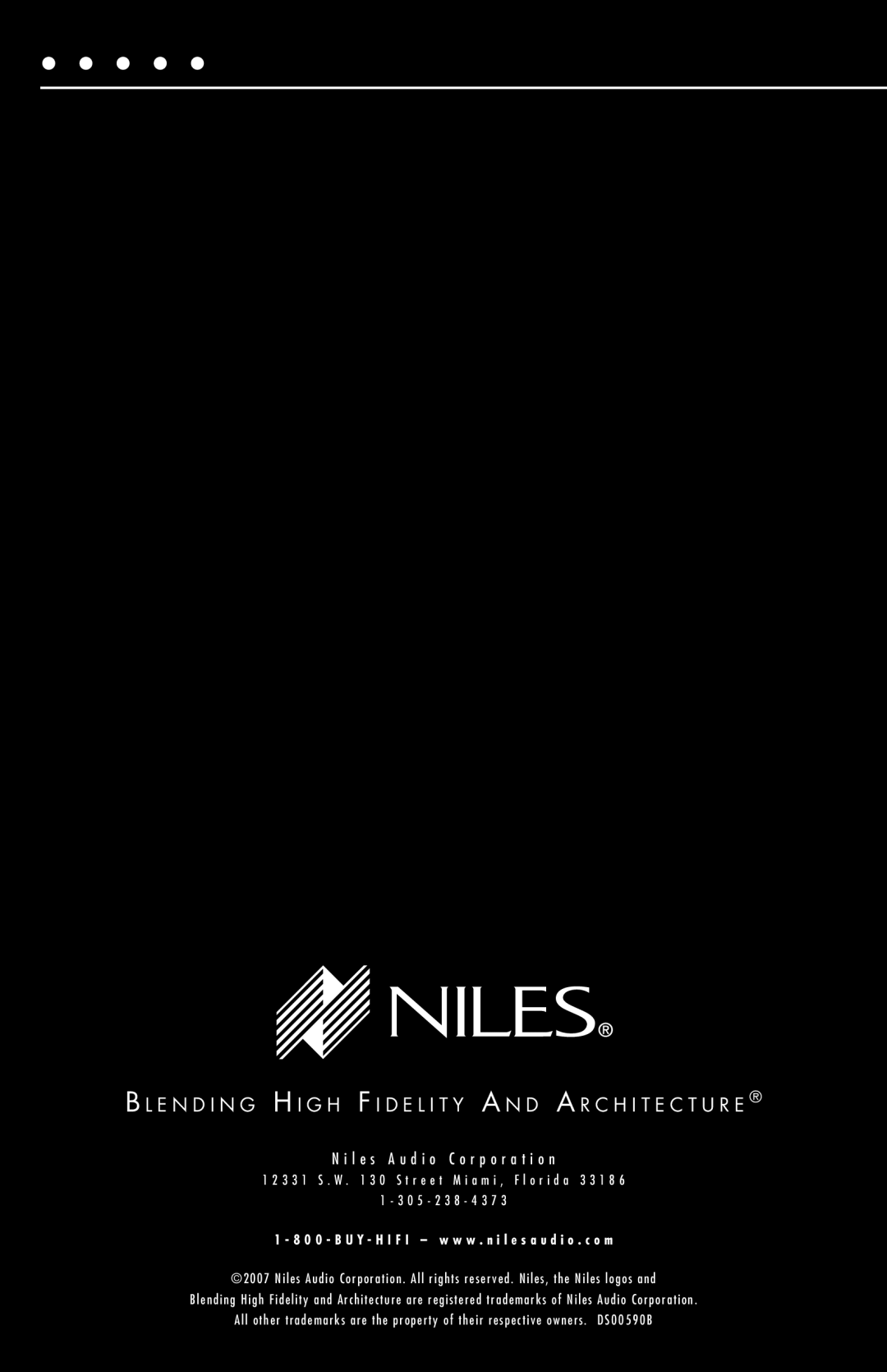 Niles Audio CM Series manual L e s a u d i o C o r p o r a t i o n 