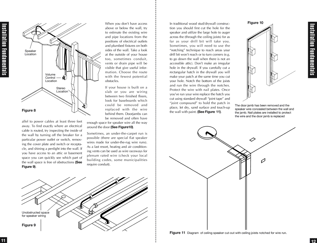 Niles Audio CM5PR, CM6PR specifications Unobstructed space for speaker wiring 