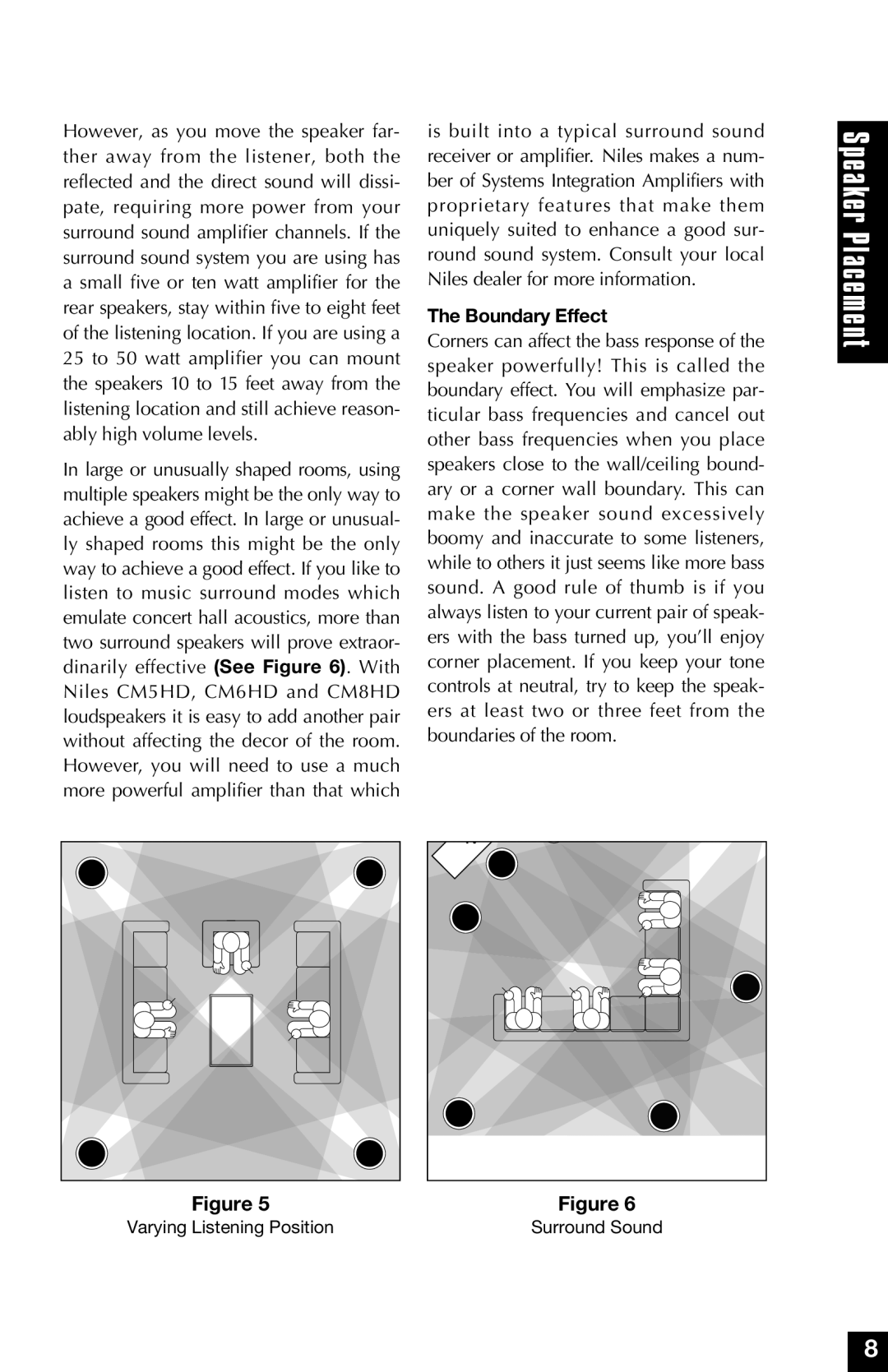 Niles Audio CM8HD, CM6HD, CM5HD manual Boundary Effect 