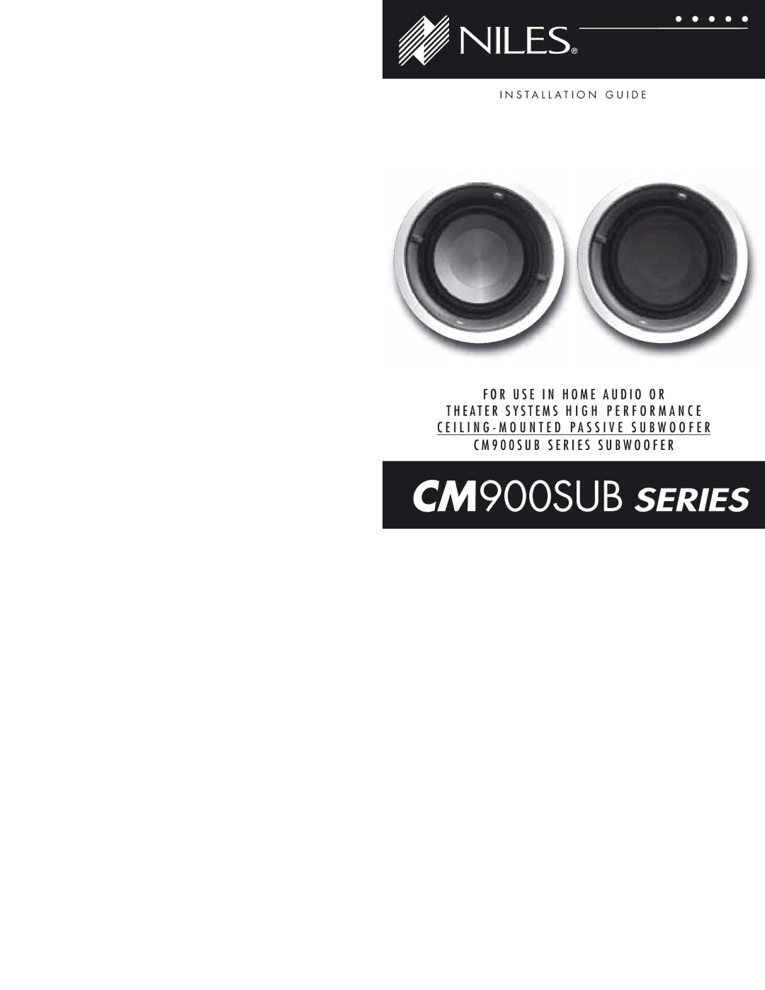 Niles Audio CM950SUB series dimensions CM900SUB Series 