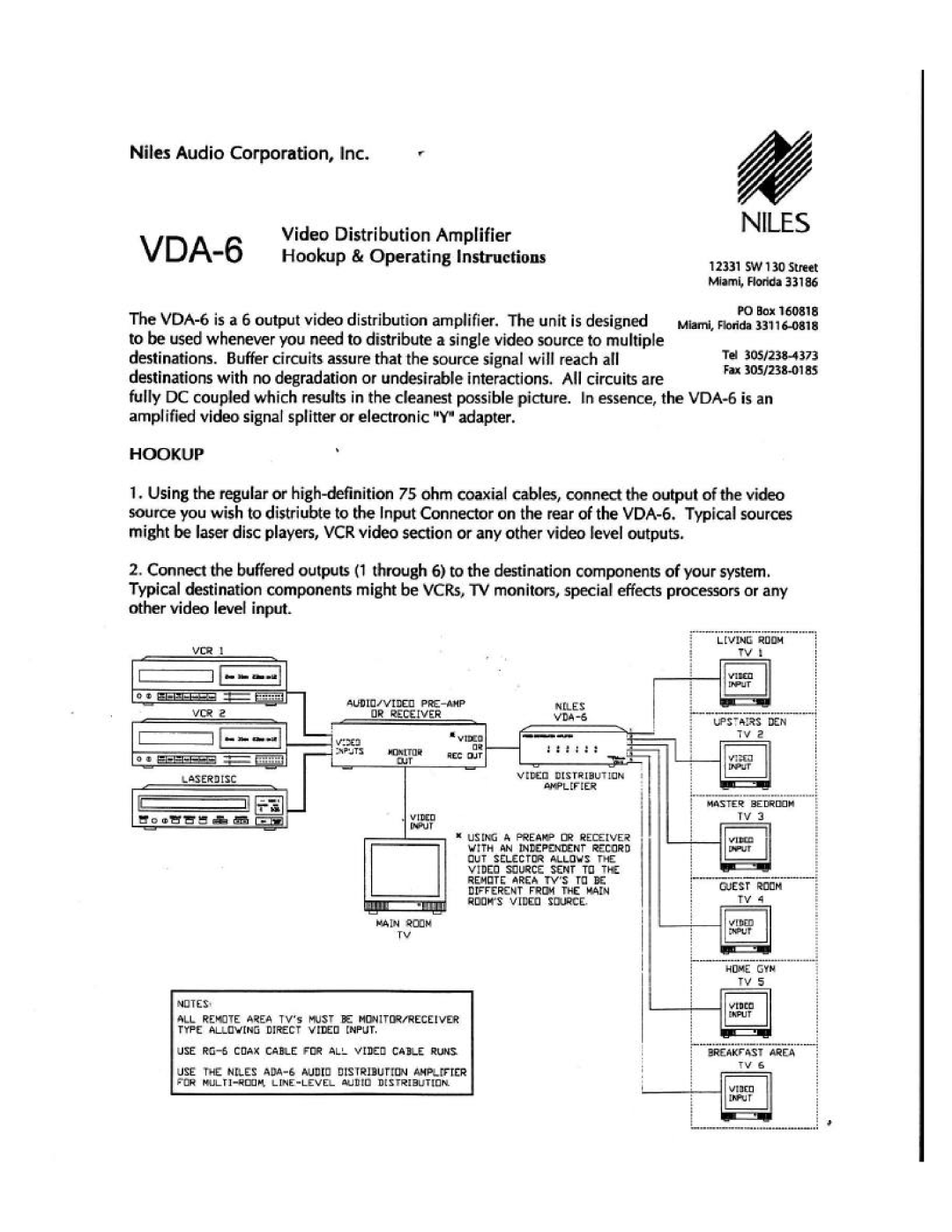 Niles Audio COH40 manual 